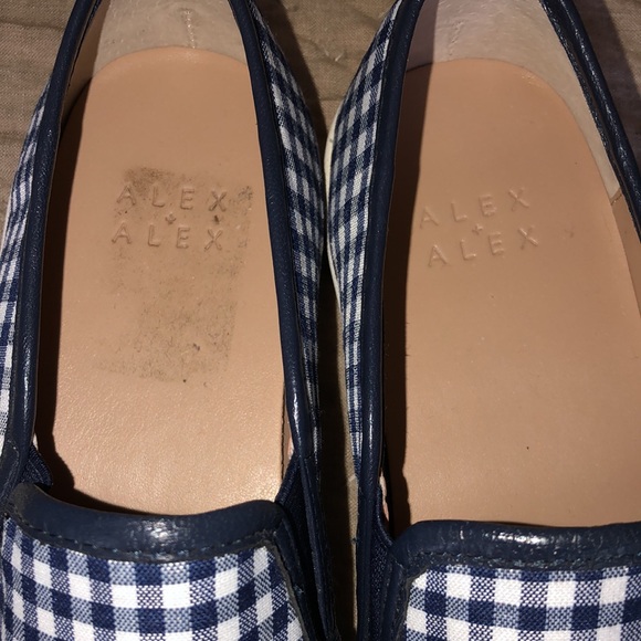 Cute navy and white gingham deck shoes - Picture 2 of 4